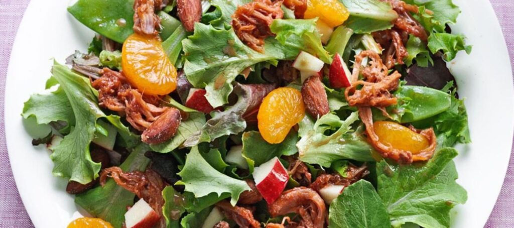 zomersalade met barbecuevlees